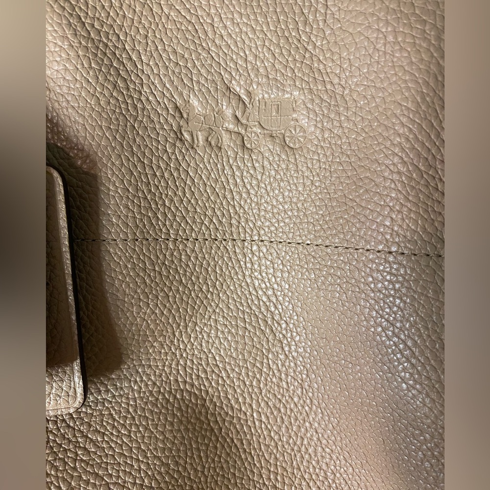 COACH TOTE HANDBAG Tatum Leather Whiplash Purse ANTIQUE NICKEL NUDE a1792-f34398 - Picture 6 of 9